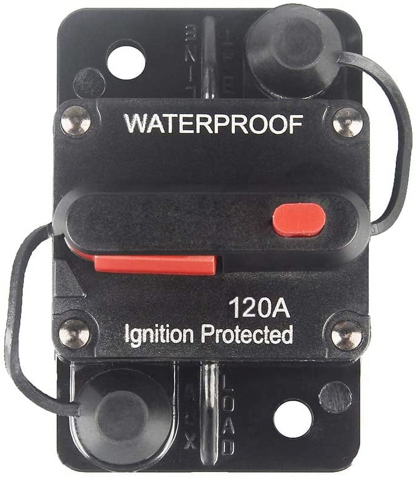 Circuit Breaker with Manual Reset 12V-36V DC Waterproof Surface Mount for Car Audio Rv Marine Boat Truck Trolling Motors, 30-300A Car Speaker Resettable Fuse